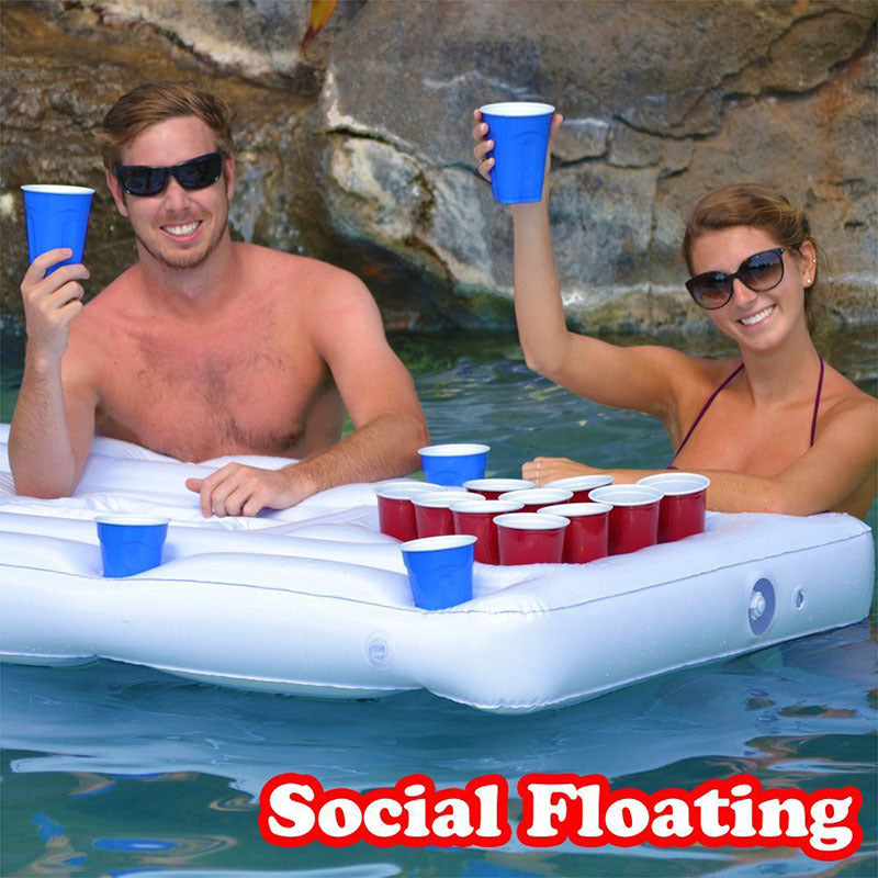 Inflatable beer table 28 cup holes floating water 22 holes 24 holes 20 holes table tennis game table entertainment ice trough spot