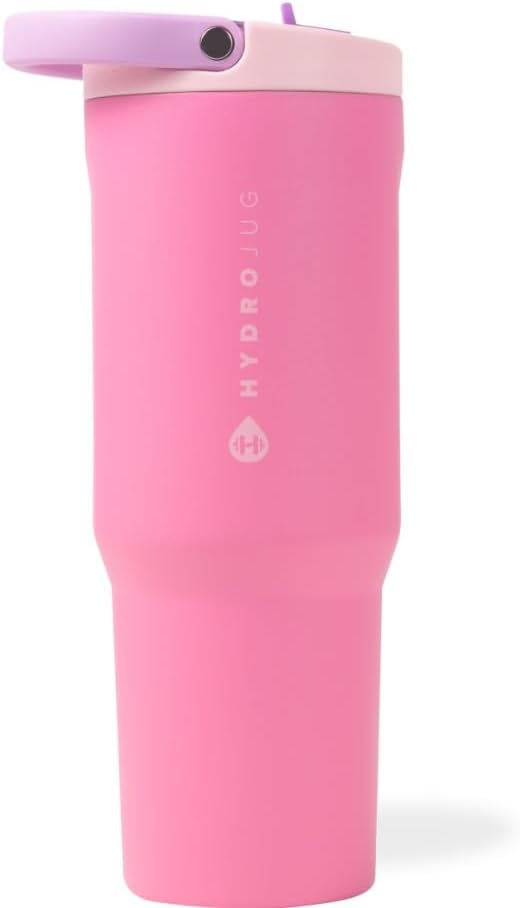 HydroJug Sport - Stainless Steel Tumbler with Straw, Vacuum Insulated, 40oz Leakproof Water Bottle, Ergonomic Design, Reusable, Dishwasher Safe, Rubber Base, Durable for Gym or Outdoors, Sage