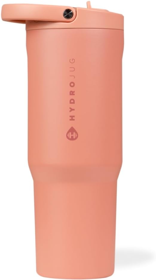 HydroJug Sport - Stainless Steel Tumbler with Straw, Vacuum Insulated, 40oz Leakproof Water Bottle, Ergonomic Design, Reusable, Dishwasher Safe, Rubber Base, Durable for Gym or Outdoors, Sage