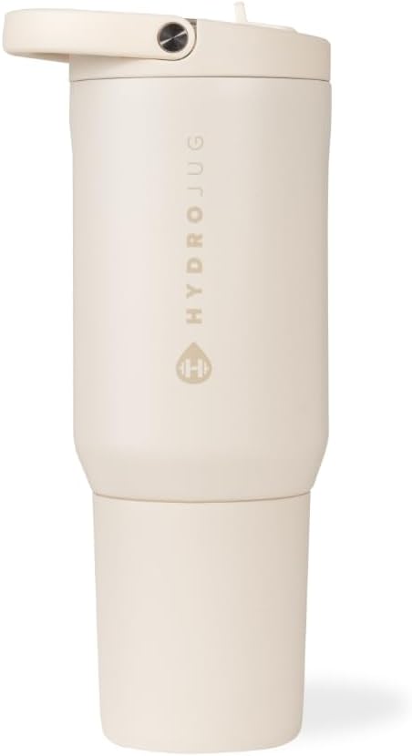 HydroJug Sport - Stainless Steel Tumbler with Straw, Vacuum Insulated, 40oz Leakproof Water Bottle, Ergonomic Design, Reusable, Dishwasher Safe, Rubber Base, Durable for Gym or Outdoors, Sage