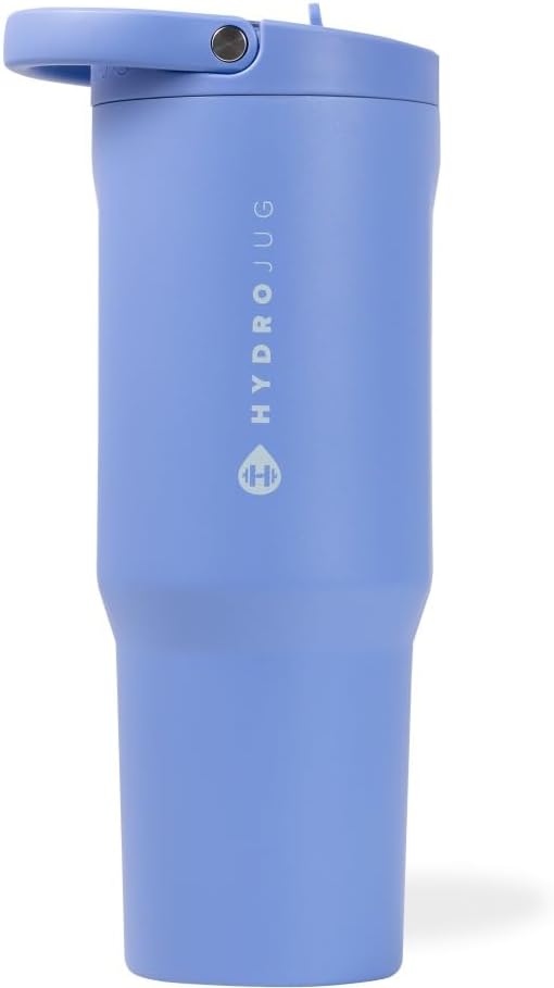 HydroJug Sport - Stainless Steel Tumbler with Straw, Vacuum Insulated, 40oz Leakproof Water Bottle, Ergonomic Design, Reusable, Dishwasher Safe, Rubber Base, Durable for Gym or Outdoors, Sage