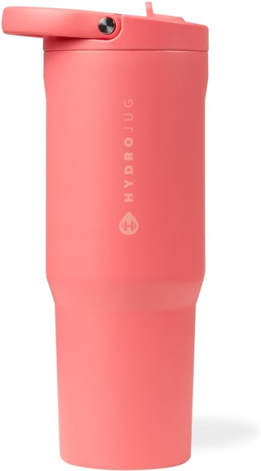 HydroJug Sport - Stainless Steel Tumbler with Straw, Vacuum Insulated, 40oz Leakproof Water Bottle, Ergonomic Design, Reusable, Dishwasher Safe, Rubber Base, Durable for Gym or Outdoors, Sage