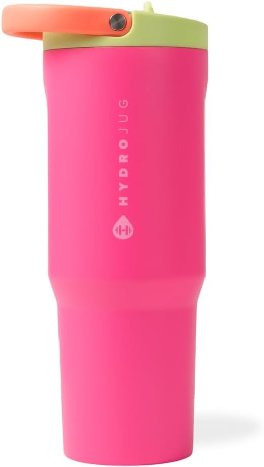 HydroJug Sport - Stainless Steel Tumbler with Straw, Vacuum Insulated, 40oz Leakproof Water Bottle, Ergonomic Design, Reusable, Dishwasher Safe, Rubber Base, Durable for Gym or Outdoors, Sage