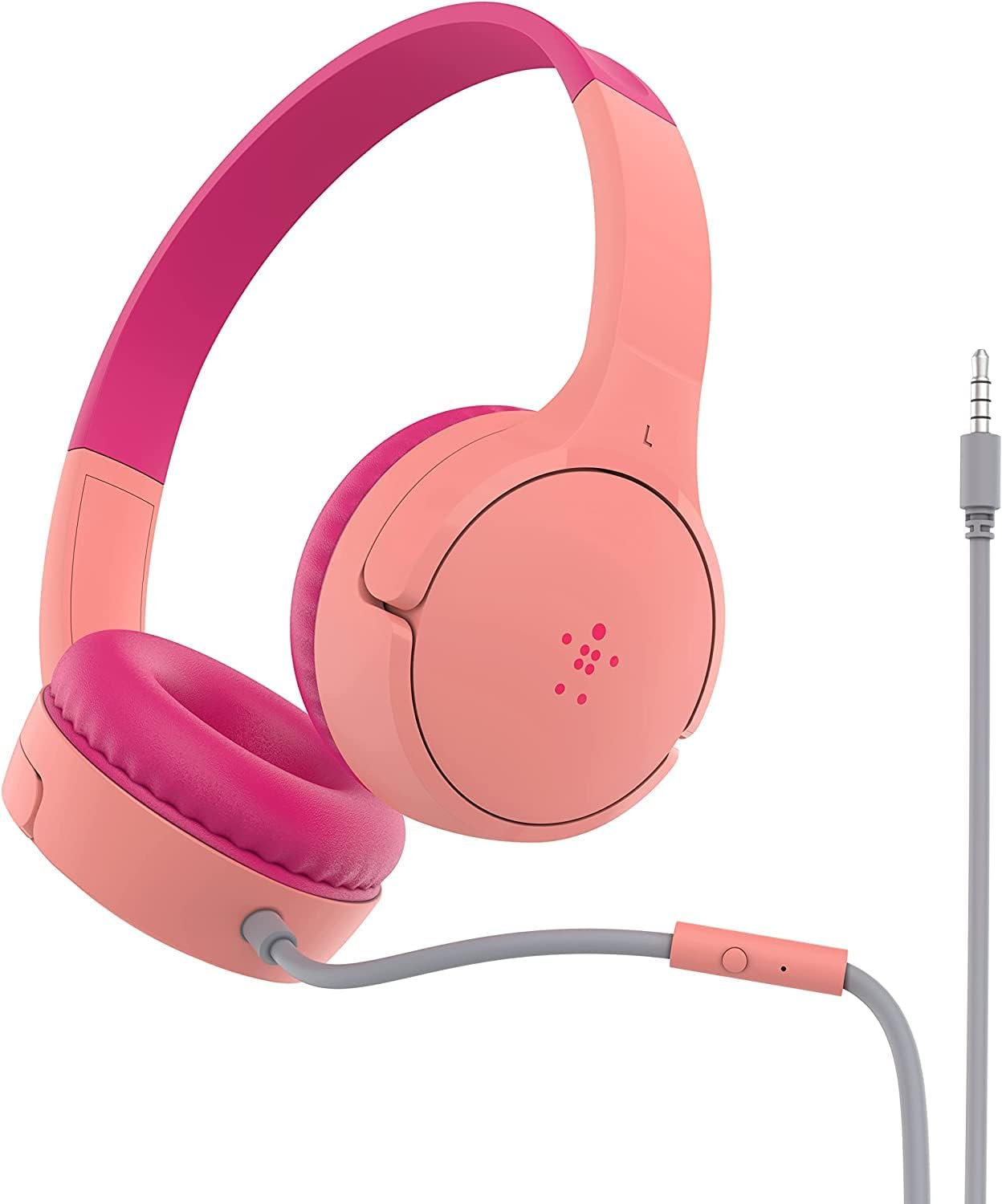 Belkin SoundForm Mini - Wireless Bluetooth Headphones for Kids with 30H Battery Life, 85dB Safe Volume Limit, Built-in Microphone - Kids On-Ear Earphones for iPhone, iPad, Fire Tablet & More - Blue