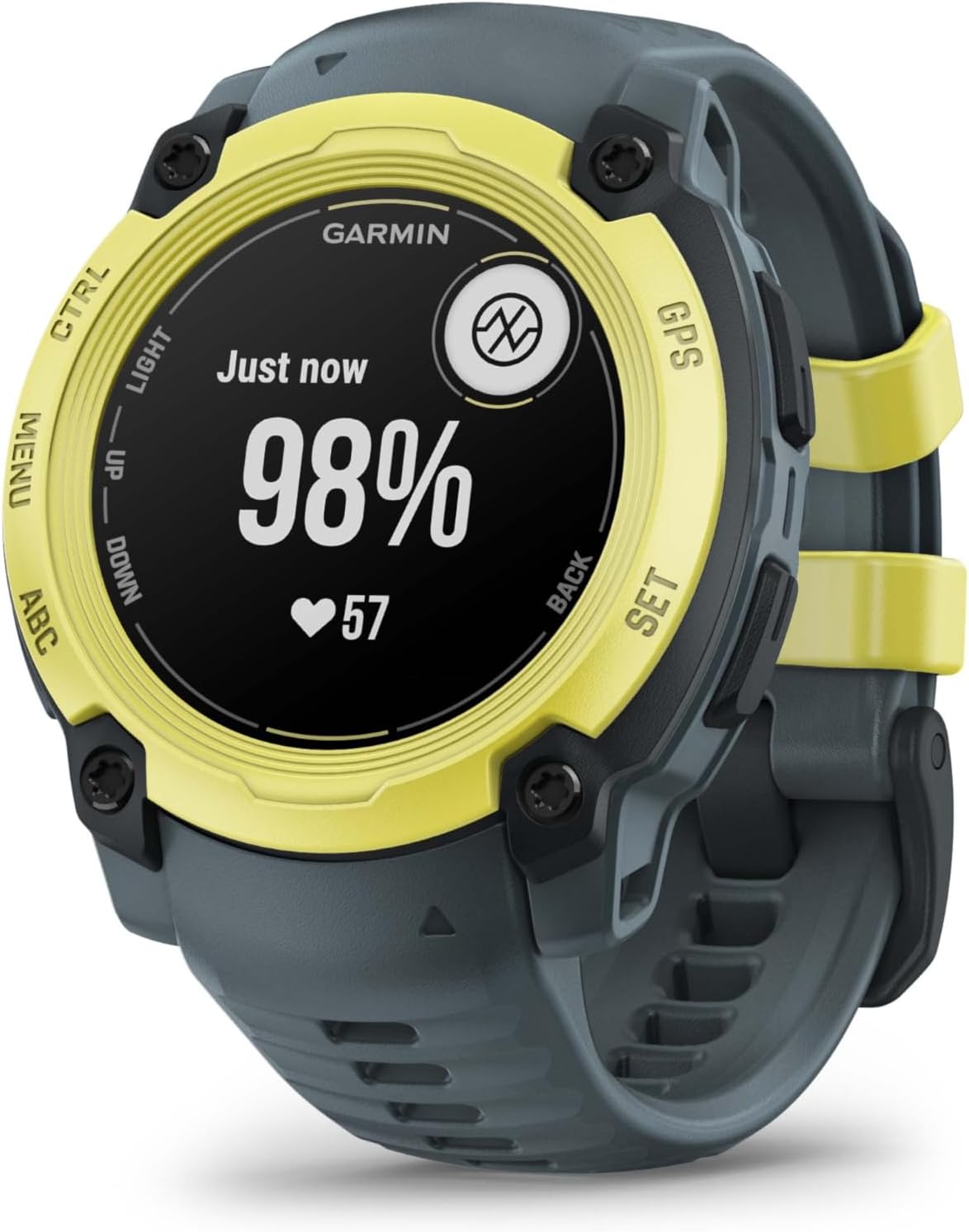 Garmin Instinct® 3 45mm, AMOLED Display, Rugged Outdoor GPS Smartwatch, Metal-Reinforced Bezel, Built-in Flashlight, Up to 18 Days of Battery Life, Black