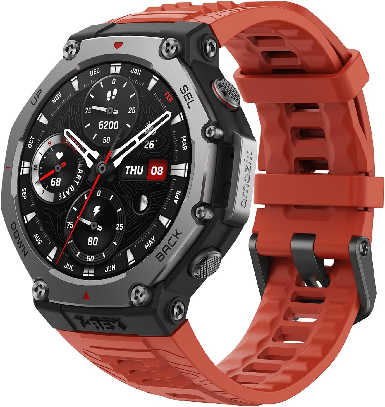 Amazfit T-Rex 3 Outdoor Smart Watch 48mm AMOLED Display, Offline Maps & Navigation, 6 Satellite Systems Dual Band GPS, 27 Days Battery Life, 170+ Sports Mode, 45m Freediving for Android, iPhone
