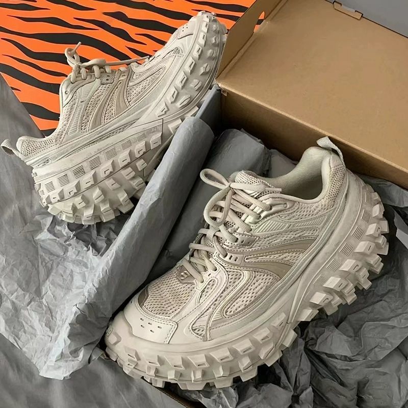 Increase tire shoes men's and women's 2024 new ins trend durian sole tank shoes Internet celebrity increase dad shoes women