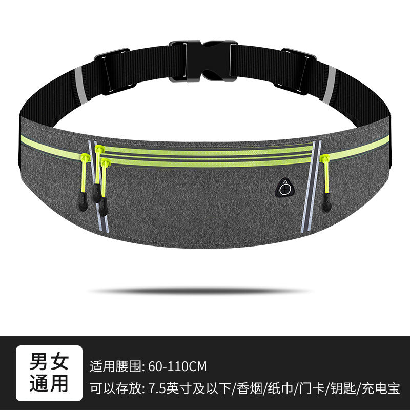 Sports fanny pack Men's running equipment Mobile phone fanny pack Ultra-thin multi-functional kettle belt Women's outdoor waterproof fitness bag
