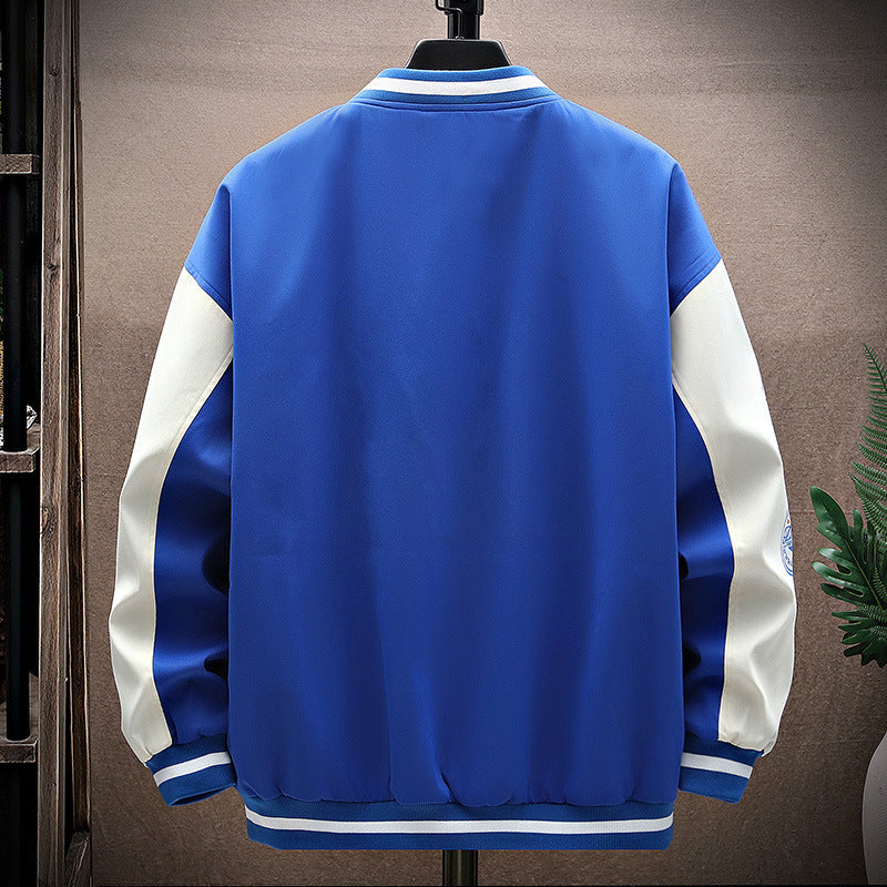 Baseball jersey men's 2025 spring new stand-up collar loose casual teen trend jacket student sports jacket