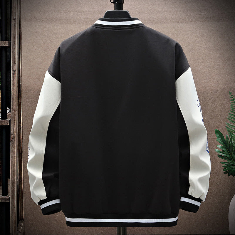 Baseball jersey men's 2025 spring new stand-up collar loose casual teen trend jacket student sports jacket