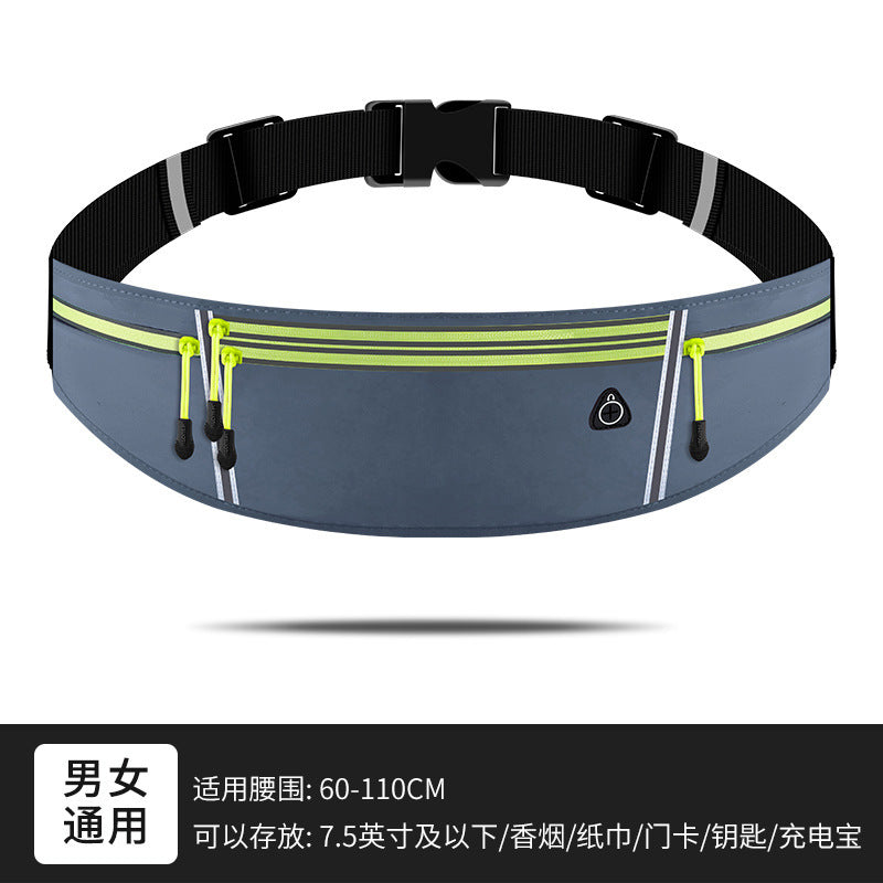 Sports fanny pack Men's running equipment Mobile phone fanny pack Ultra-thin multi-functional kettle belt Women's outdoor waterproof fitness bag