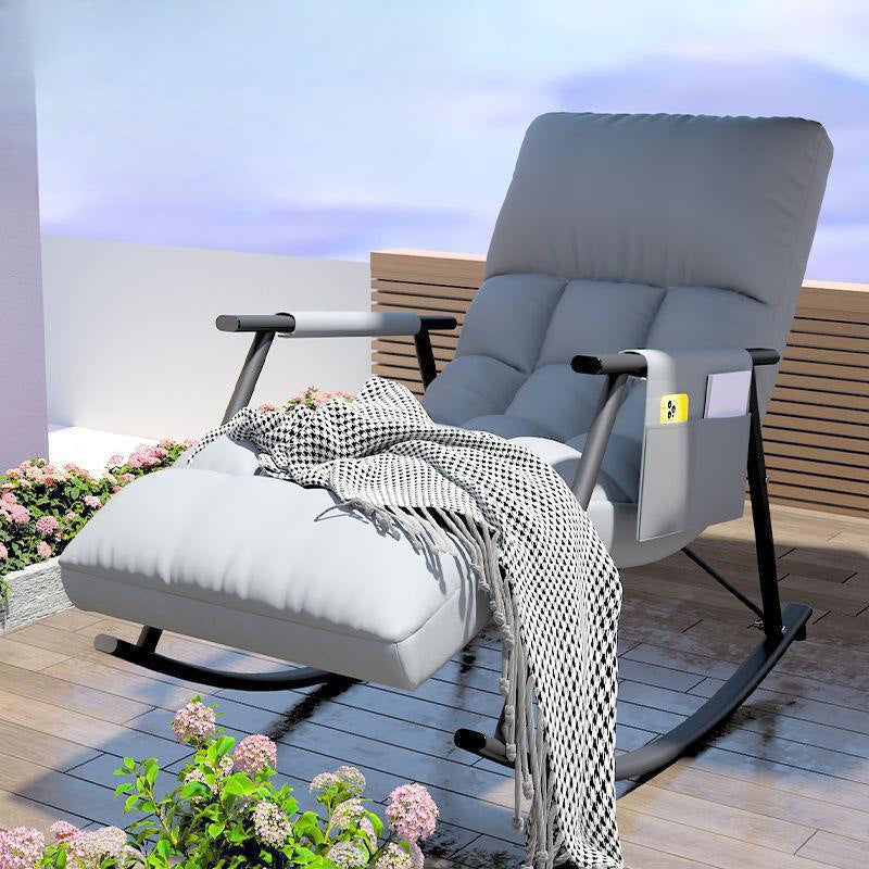 Rocking chair recliner balcony home leisure Nordic style rocking chair adult bedroom lazy sofa living room nap chair