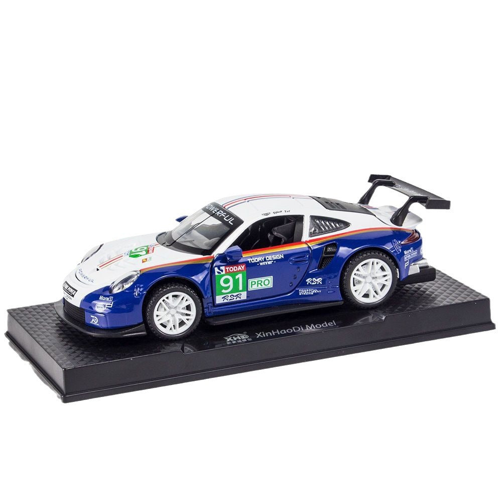 New Howdy 1:32 Porsche 911RSR racing alloy simulation car model children's toy car collection ornament