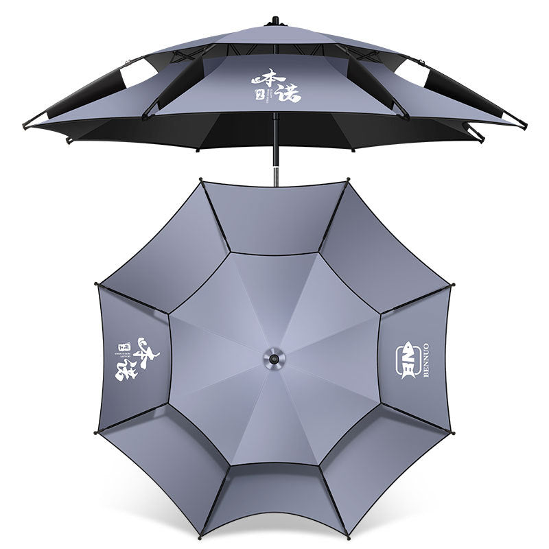 Benno's new fishing umbrella universal large fishing umbrella outdoor sun umbrella thickened sunshade sunscreen rain protection special fishing umbrella