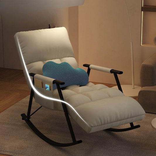 Rocking chair recliner balcony home leisure Nordic style rocking chair adult bedroom lazy sofa living room nap chair
