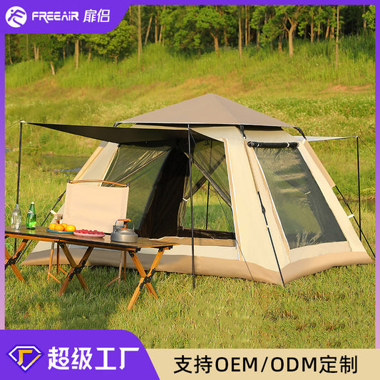 Tent Outdoor Automatic Thickened Quick Open Windproof Rainstorm Park Outdoor Camping Portable Foldable Tent Sunscreen