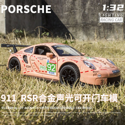 New Howdy 1:32 Porsche 911RSR racing alloy simulation car model children's toy car collection ornament